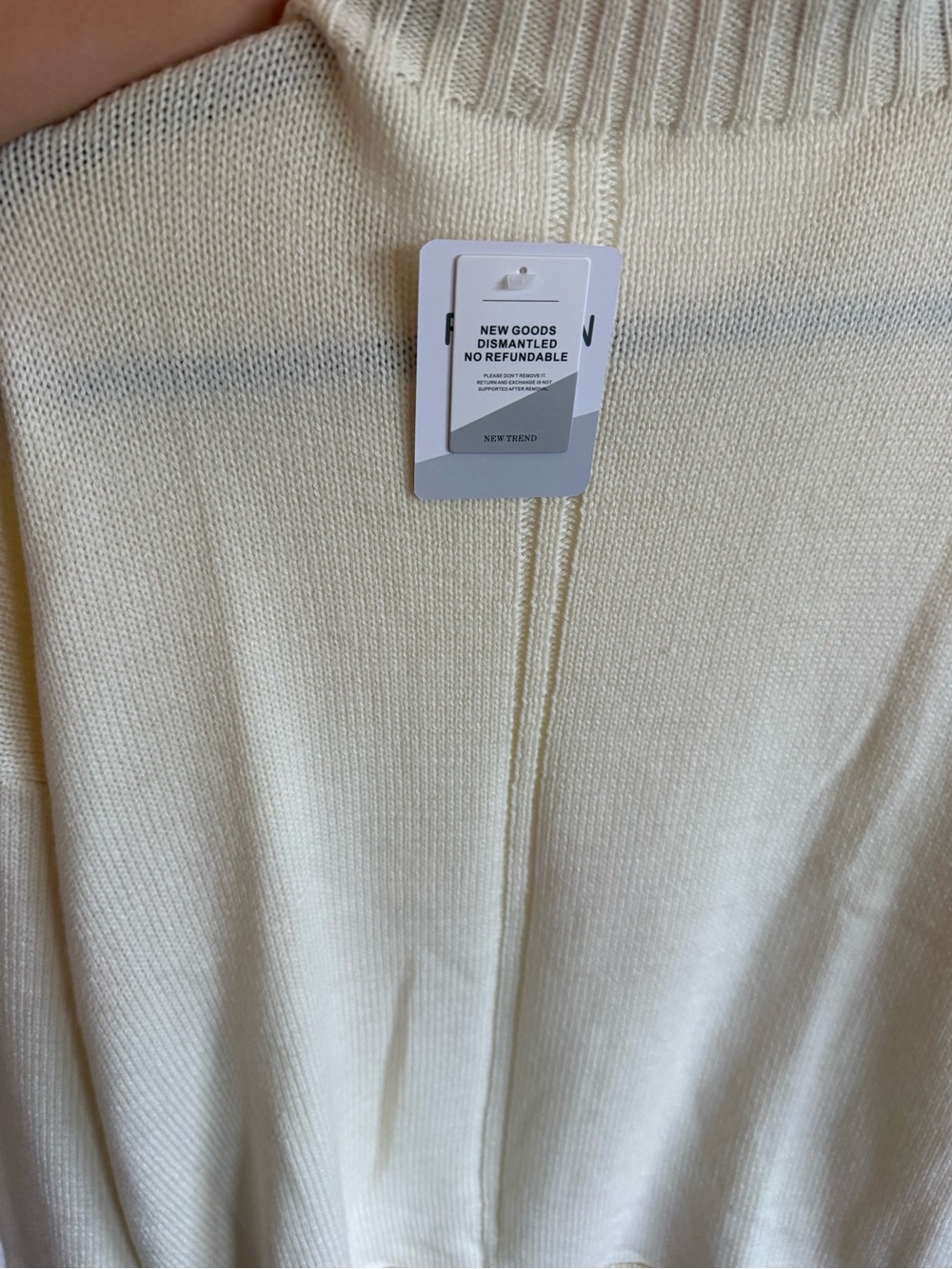 NWT Cream roll over neck Women's Sweater - Picture 4 of 4